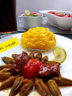 عکسی از دستور خورشت بامیه