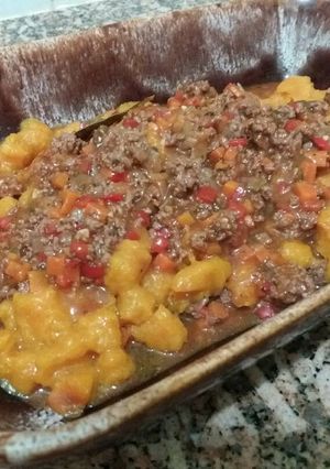 Una foto de Ñoquis de zapallo calabacín