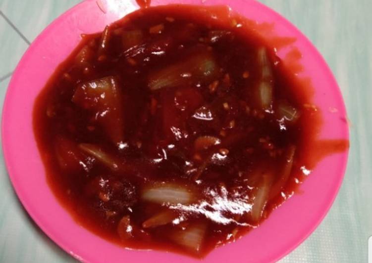 Langkah memasak Saos asam manis gurih