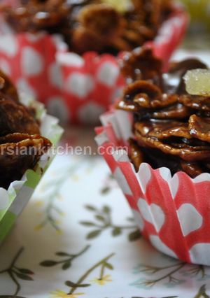 A picture of Chocolate Crispy Cakes کاپ کیک کورن فلکس.