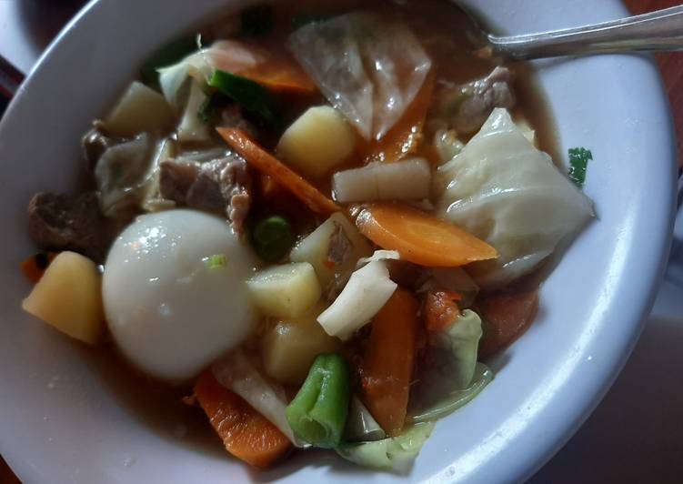 Resep Soup daging sapi sederhana, Enak Banget