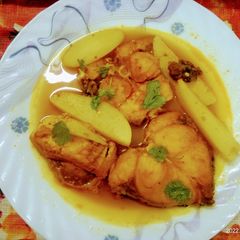A picture of Rohu Fish Curry.