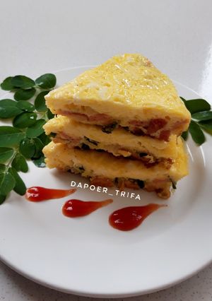 Foto resep Telur Dadar Daun Kelor