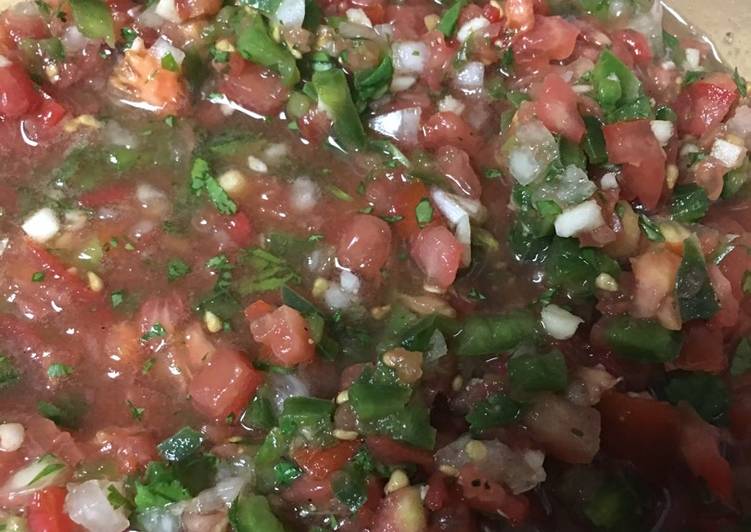 Steps to Make Homemade Fresh salsa