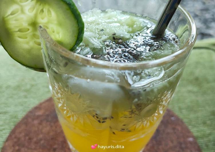 Resep Es Jeruk Timun, Bisa Manjain Lidah