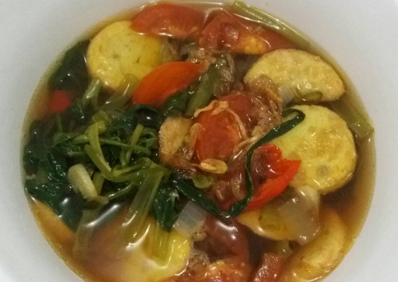 Kangkung Tofu Kuah Sayur Asam