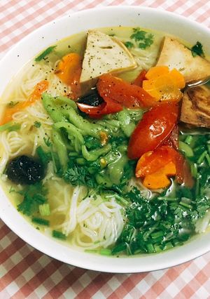 Hình của món Bún mùng chay.