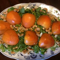 A picture of California Farm Persimmon Watercress Salad.