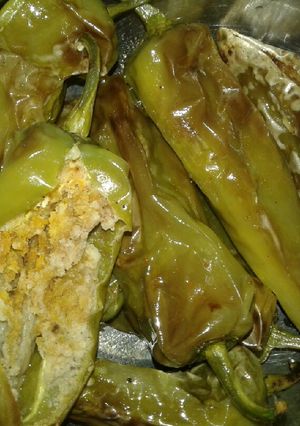 A picture of Spicy bharva mirchi.