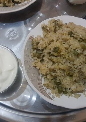 صورة لوصفة رز وبازيلا 😊