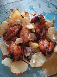 Una foto de Alitas de pollo adobadas al horno