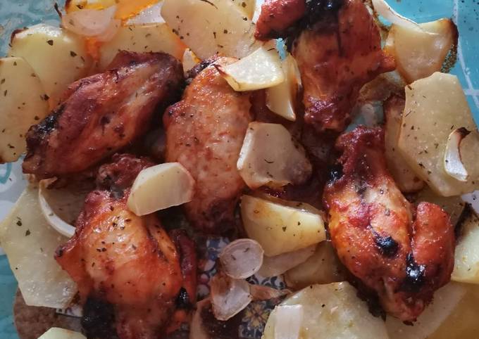 Alitas de pollo adobadas al horno Receta de MayaLu ❤️- Cookpad