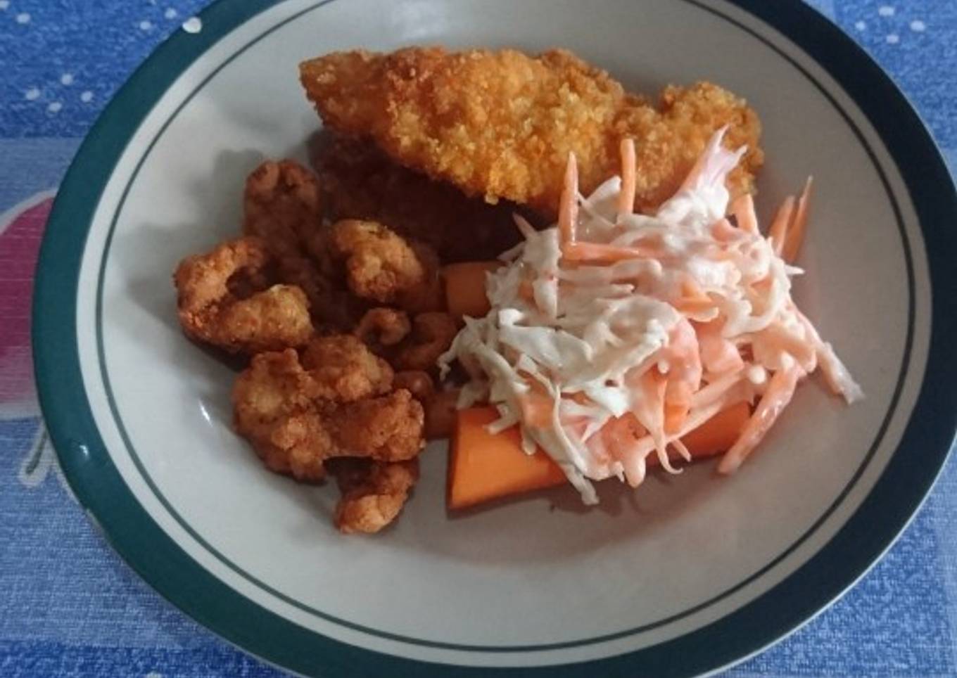 Chicken Crispy Skin with Salad