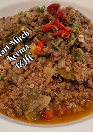 A picture of 🥘 Hari Mirch Keema 🥘(green chillie mince).