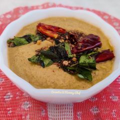 A picture of Raw mango and pudina chutney.