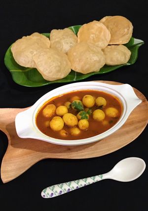 A picture of Batata nu Shaak (no onion garlic).