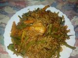 Lemon rice with assorted vegetables#authormarathon