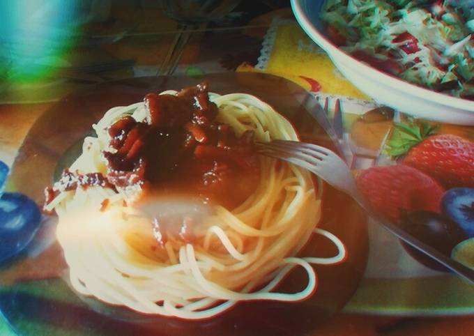 Как приготовить рецепт Спагетти со свининой