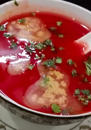 टमाटर गाजर चुकंदर सूप (Tomato gajar chukandar Soup Recipe in Hin रेसिपी मुख्य फोटो