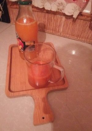 صورة لوصفة عصير الخوخ ومركز الخوخ