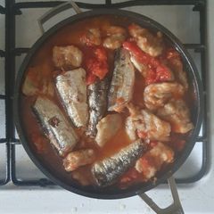 A picture of Chopped Tomatoes Gnocchi Sardines.