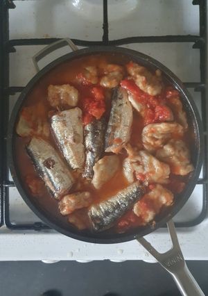 A picture of Chopped Tomatoes Gnocchi Sardines.