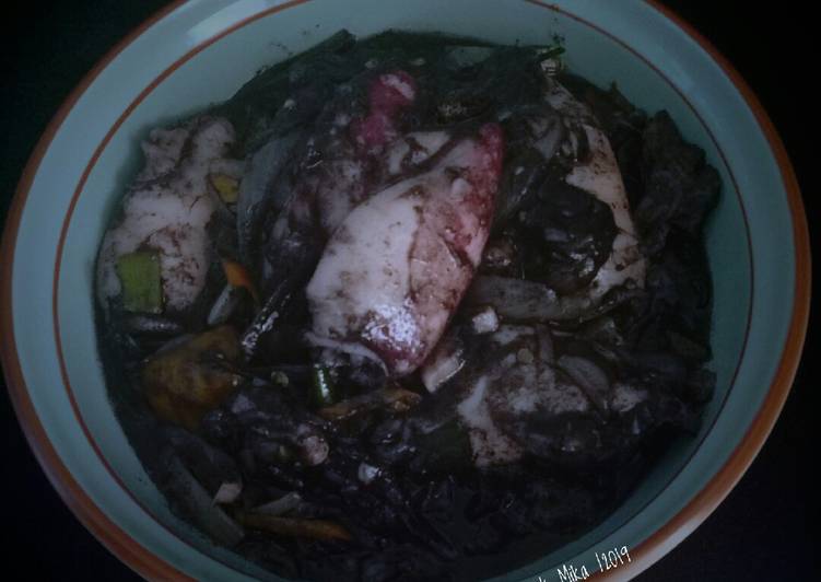 Tumis Cumi Hitam pedas