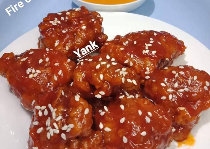 Ayam goreng korea (Boneless fire chicken)