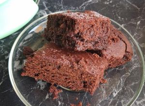 O poză a rețetei Brownie la air fryer.