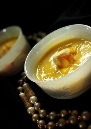 A picture of MANGO SHRIKHAND or AMAR KHAND.