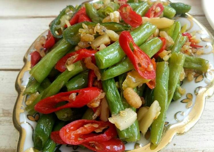 Resep Tumis Buncis Teri Nasi, Enak Banget