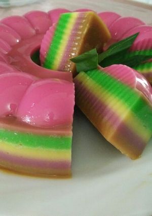 Foto resep Puding pelangi