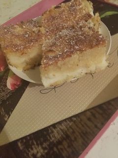 صورة لوصفة بسبوسة بقشطة منزلي