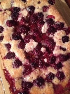 A picture of Blackberry Cobbler.