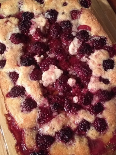 A picture of Blackberry Cobbler.