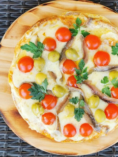 Una foto de Pizza sin horno