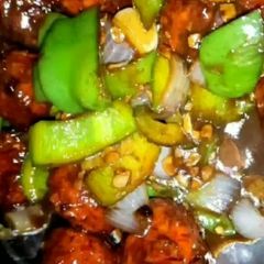 A picture of Potato Manchurian.