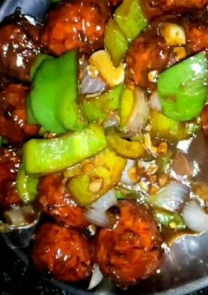 A picture of Potato Manchurian.