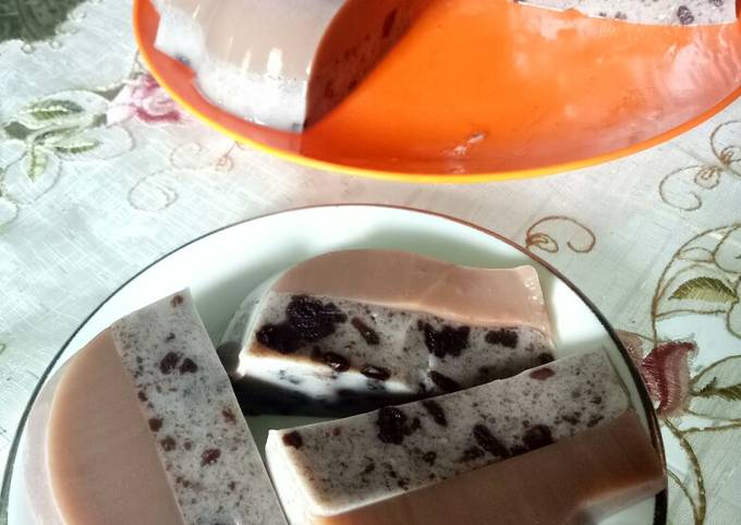 Puding Milo Oreo