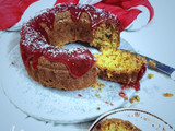 Christmas special fruit n nut cake glazed with jam n honey