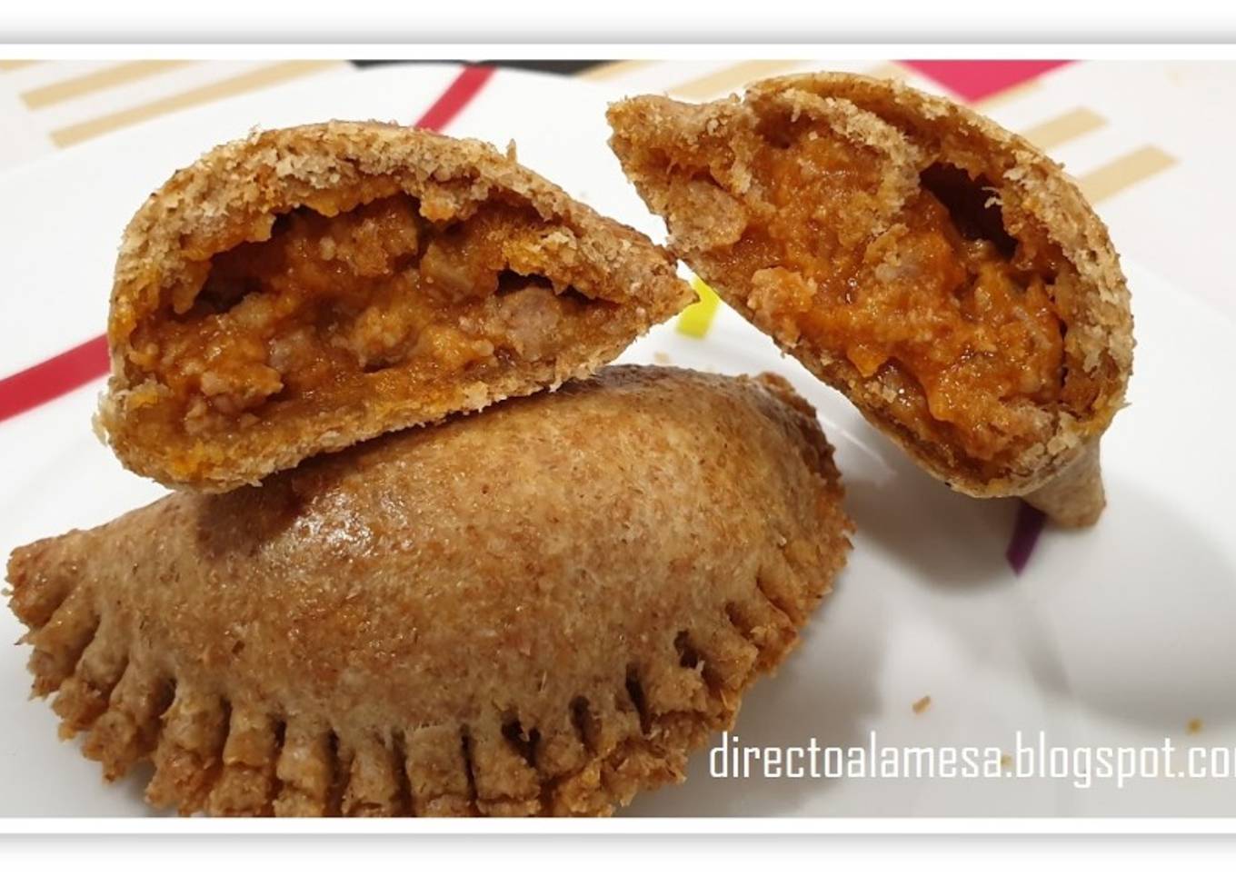 Empanadillas con harina integral rellenas de carne