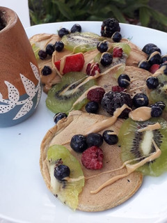 Una foto de Hot cakes integrales saludables y proteicos 🥞