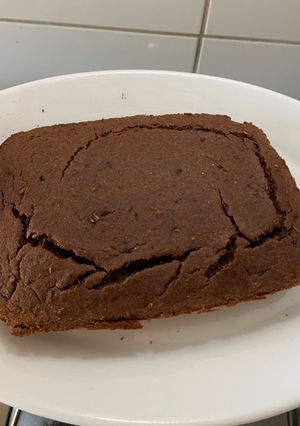 Una foto de Brownie de avena y plátano sin azúcar