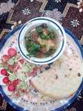 Beef paye with naan