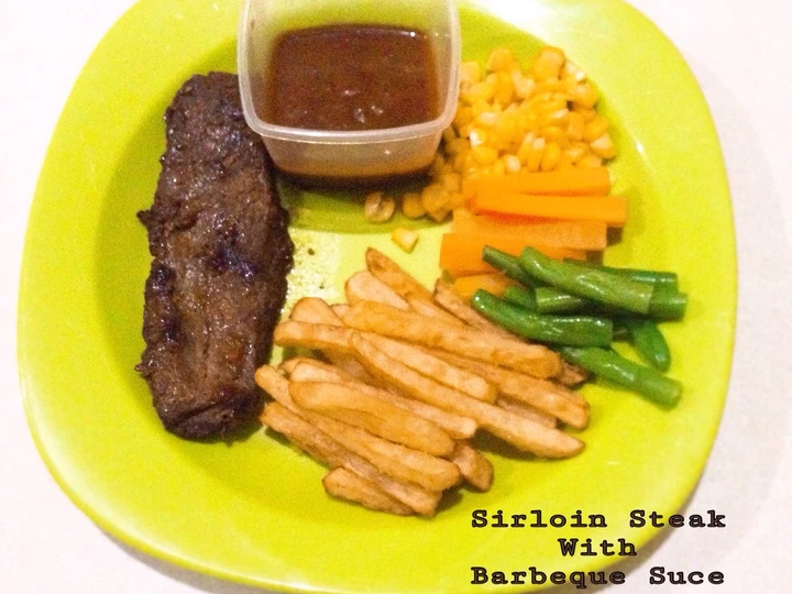 Langkah Gampang Membuat Resep Sirloin steak with barbeque sauce yang Bisa Manjain Lidah Anti Ribet, Uenak Banget