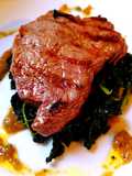 Filetto di Scottona su Cavolo Nero in Salsa di Funghi Porcini