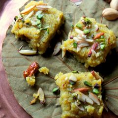 Cauliflower Sweetmeat (Phulkopir Mithai) A picture of Cauliflower Sweetmeat (Phulkopir Mithai).