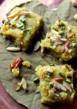 A picture of Cauliflower Sweetmeat (Phulkopir Mithai).
