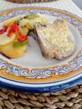Chuletas de cerdo a la mostaza en microondas