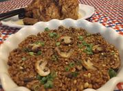 A picture of mushrooms and olives
